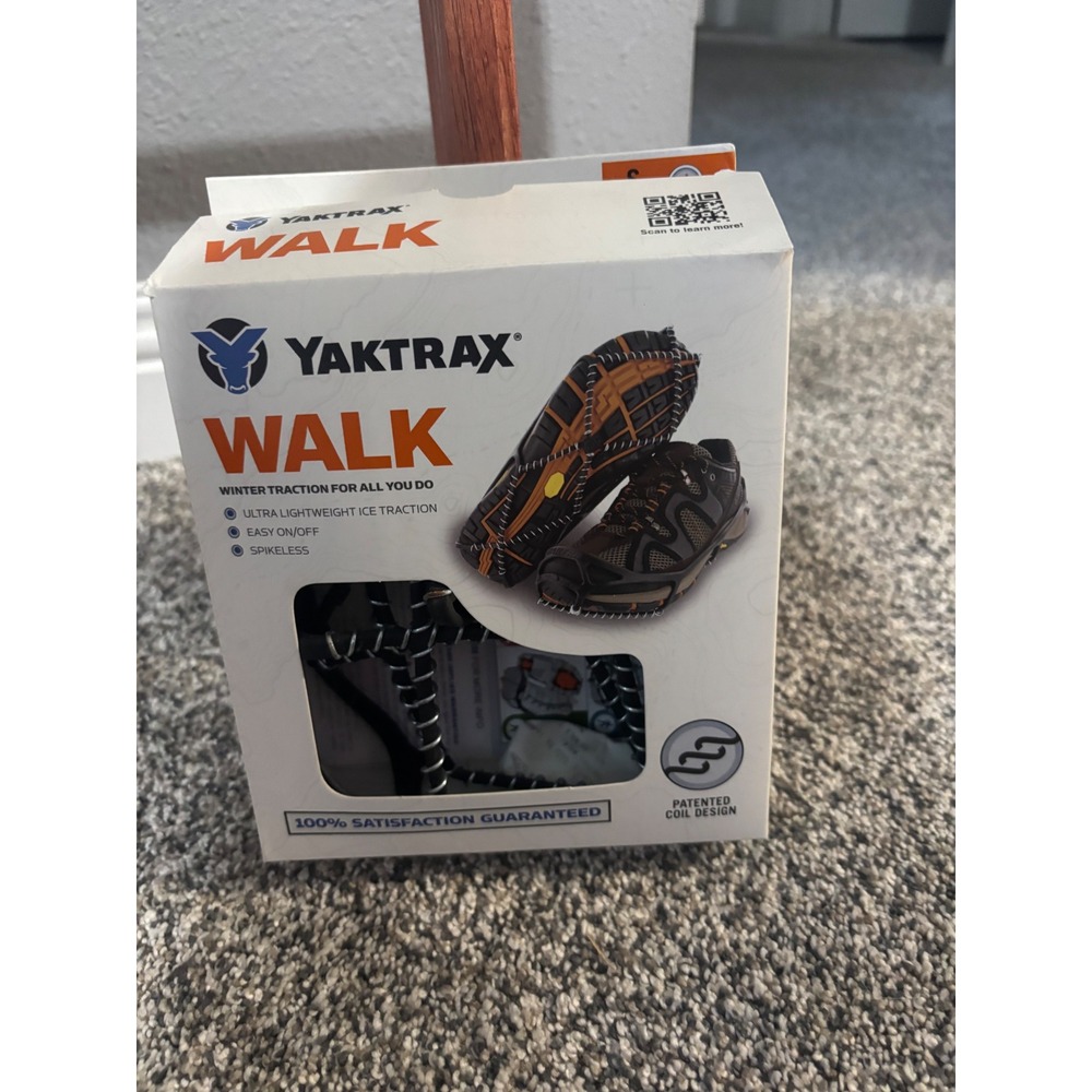 Yaktrax Walk Ice Traction Device Black Small SkidLock Coil Cleats for Snow Ice